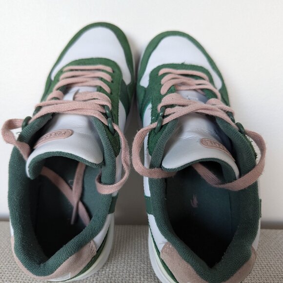 Lacoste Green and White T-clip Sneaker, Size 7.5 - Picture 6 of 14